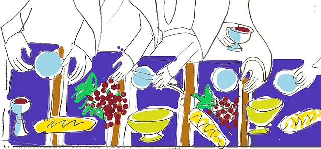 illustration af nadverbordet